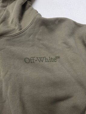 Off-White Olive Green Hoodie - XL (16)